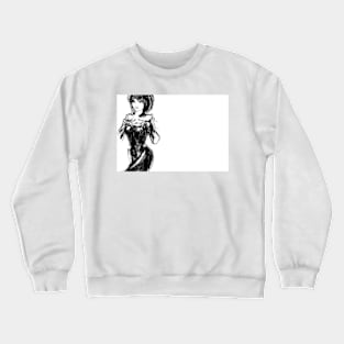 Line art. Digital Illustration. Female Figure. Crewneck Sweatshirt